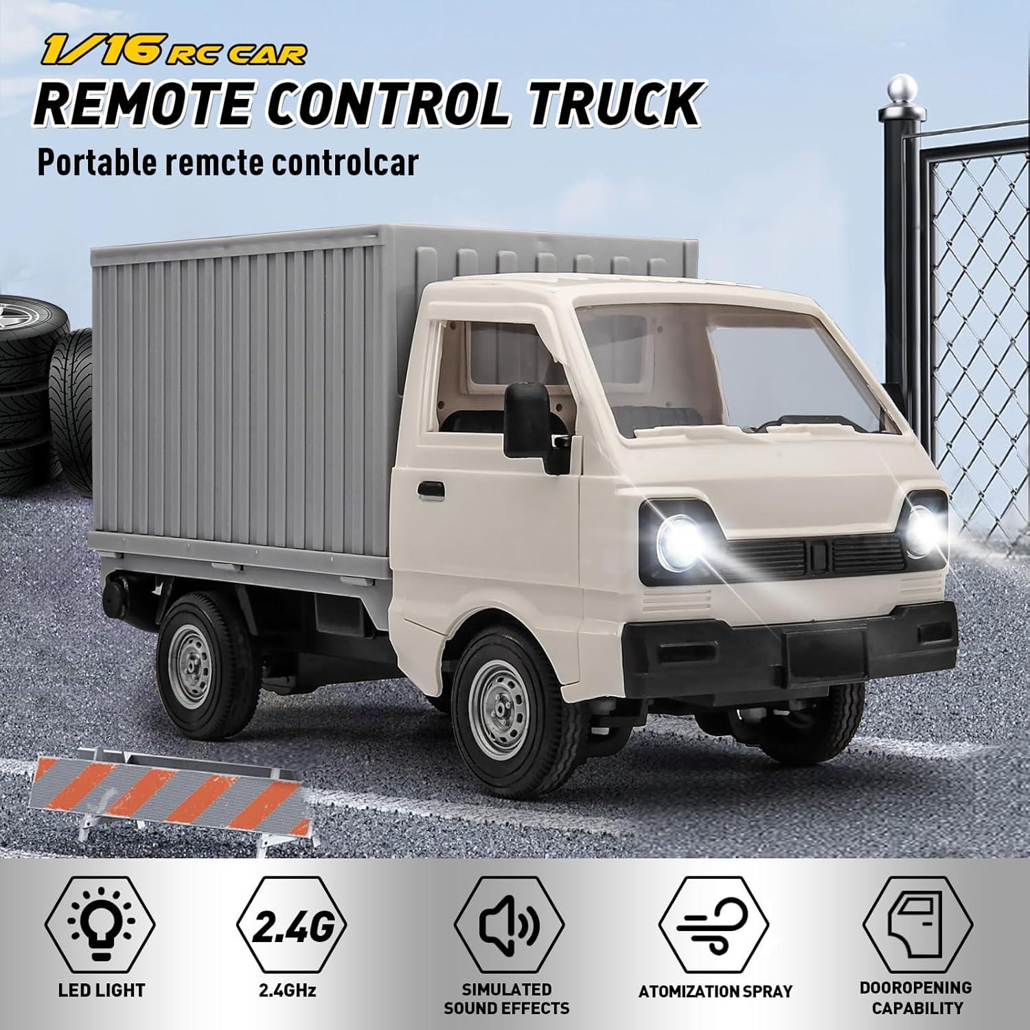 Drone Rc Bolide - Camion RC KF21 1:16 2.4GHZ, voiture