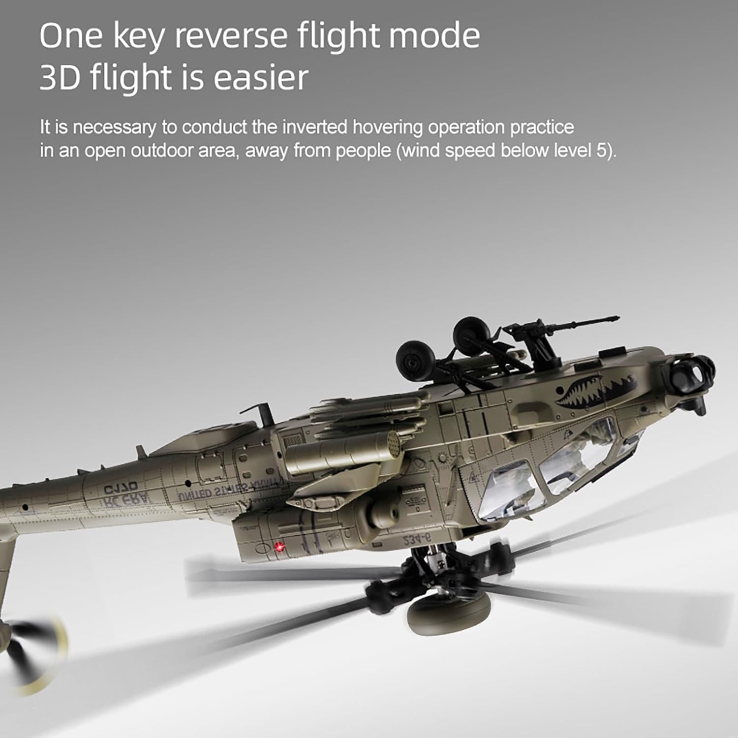 Drone Rc Bolide - Hélicoptère télécommandé 310MM 6CH C170 AH-64D