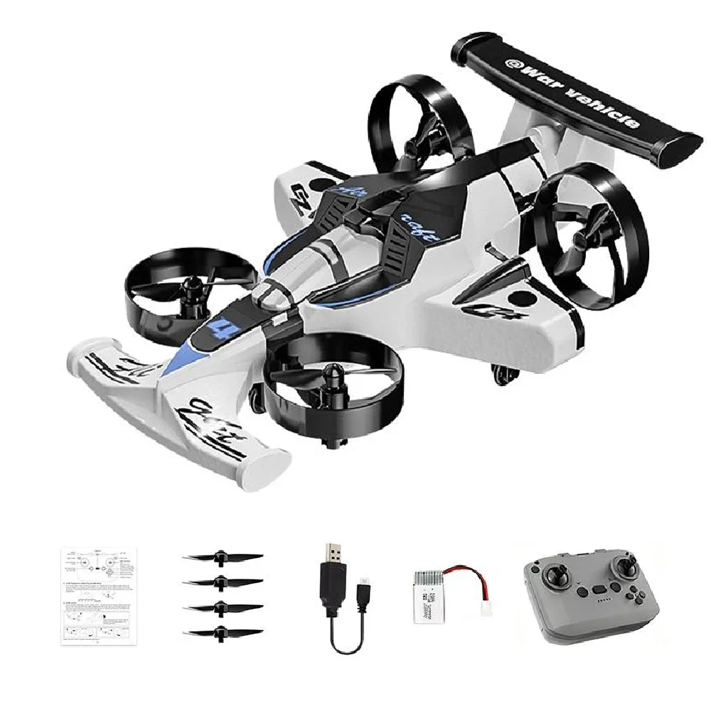 Drone Rc Land - Drone Voiture RC 2-en-1, Quadricoptère Terre-Air