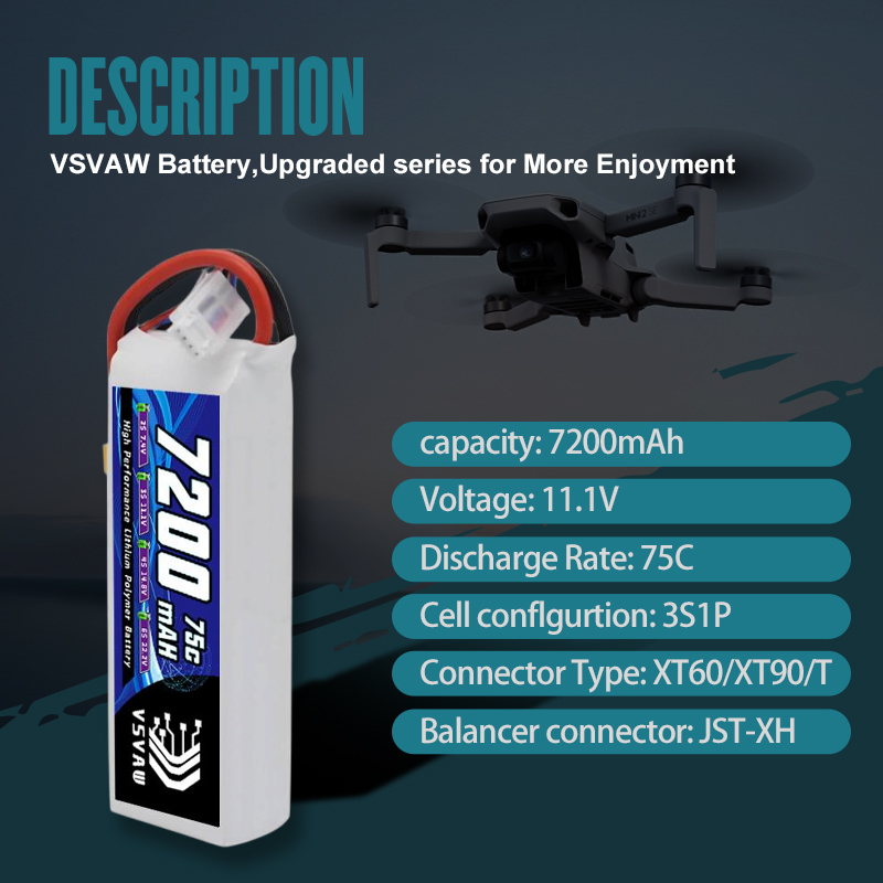 VSVAW 3S Lipo batterie 11.1V 7 - Drone Rc Truck avis et prix