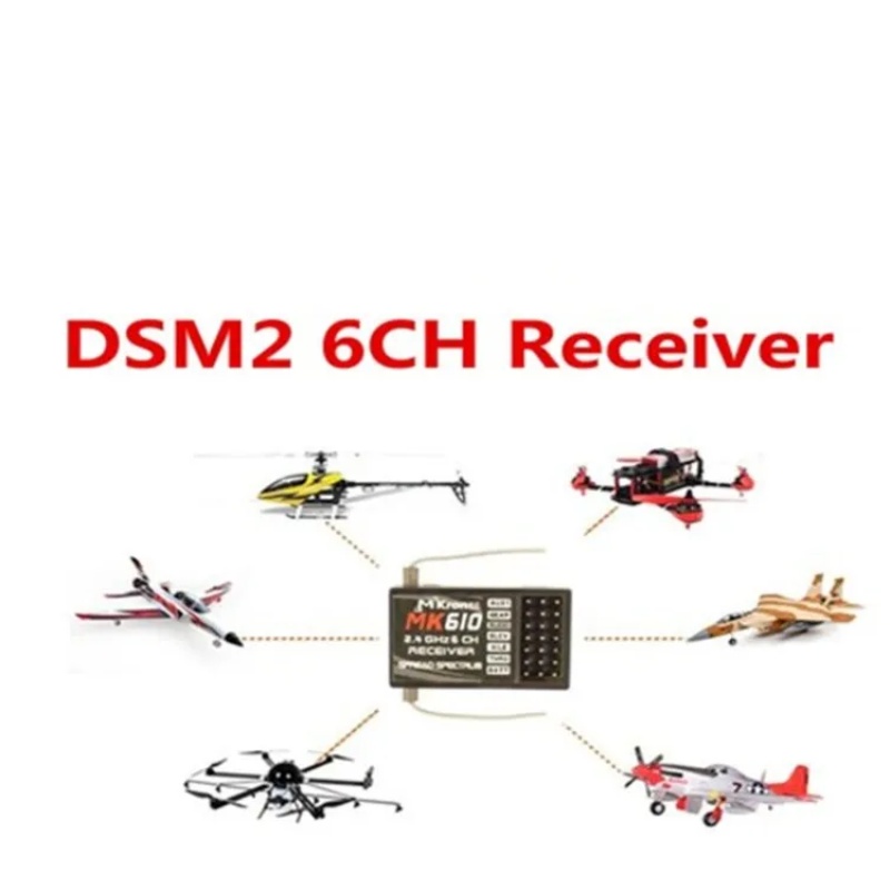 DSM2 MK610 AR6100 2.4G 6CH RC  - Drone Rc Controller And Receiver avis et prix