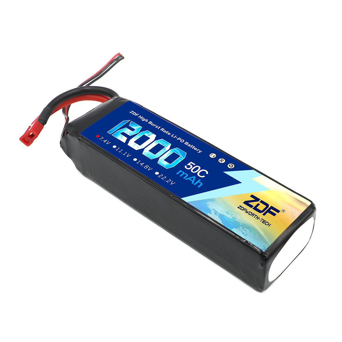 ZDF 7.4V Lipo 12000 mAh 50C 2S - Drone Rc Truck avis et prix