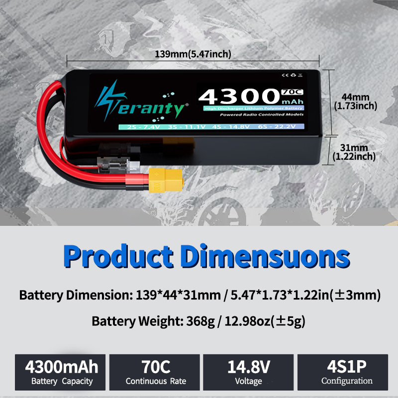 Batterie Lipo TERANTY 4S 4300m - Drone Rc Truck avis et prix