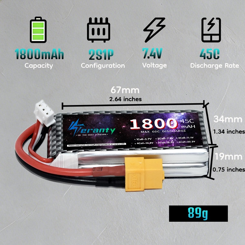 Batterie Lipo TERANTY 2S 3S 4S - Drone Rc Boat avis et prix