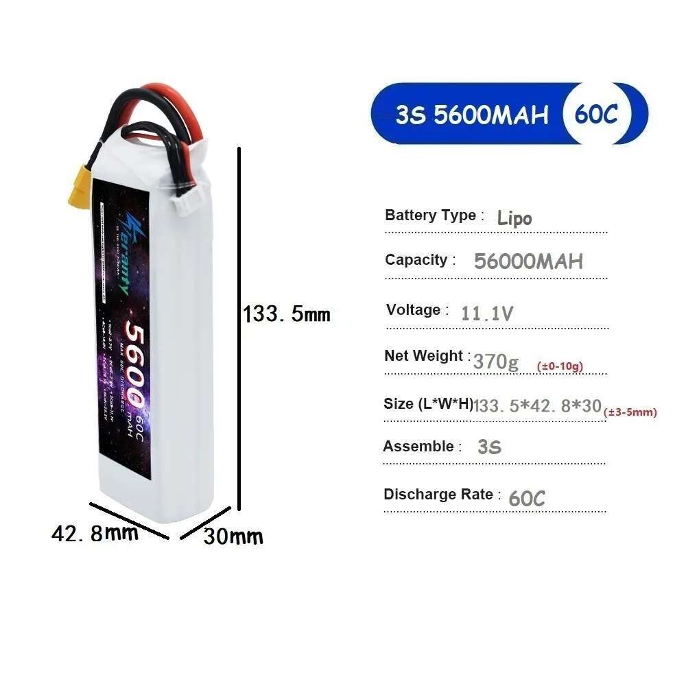 TERANTY 5600 MAH 60C 2S 3S 4S  - Rc Drift Car Kit avis et prix