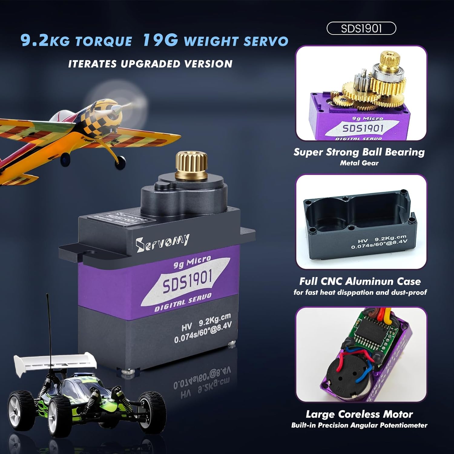 SERVOMY-SDS1901 numérique 9G M - Drone And Car avis et prix