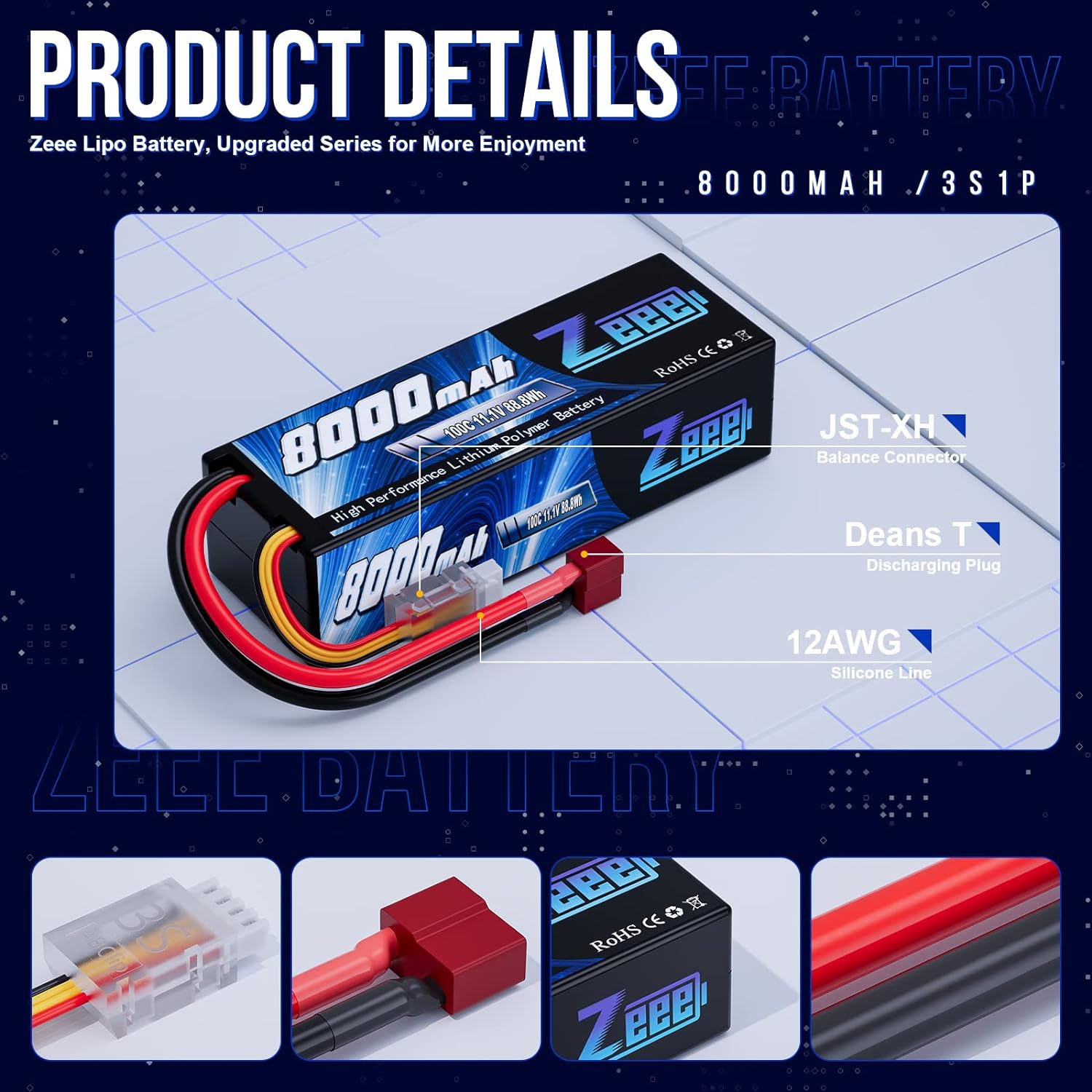 Zeee Lipo 3S 8000mAh batterie  - Drone Rc Truck avis et prix