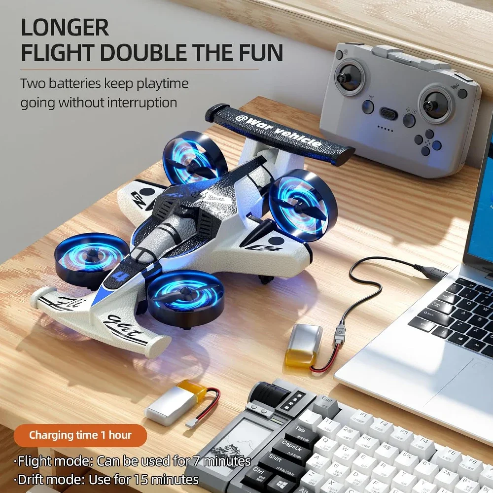 Drone Voiture RC 2-en-1, Quadr - Drone Rc Land avis et prix